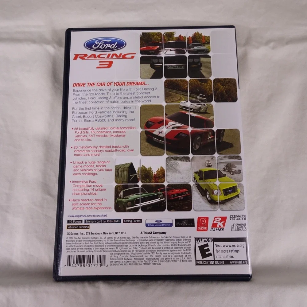 Ford Racing 3 Play Station 2 Game with Manual